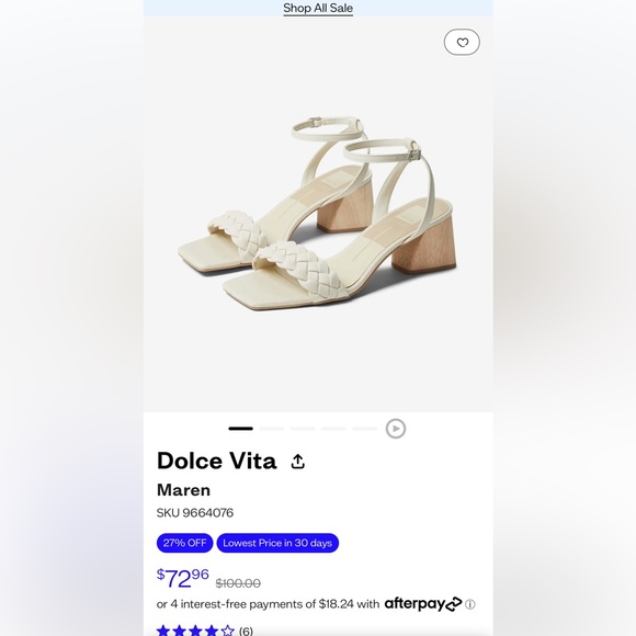 Dolce Vita Maren Ivory Sandal. Brand New! - Picture 7 of 7